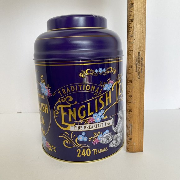 Traditional English Teas Vintage Victorian Tin Fine Ceylon Breakfast 240 Bags - Picture 9 of 9